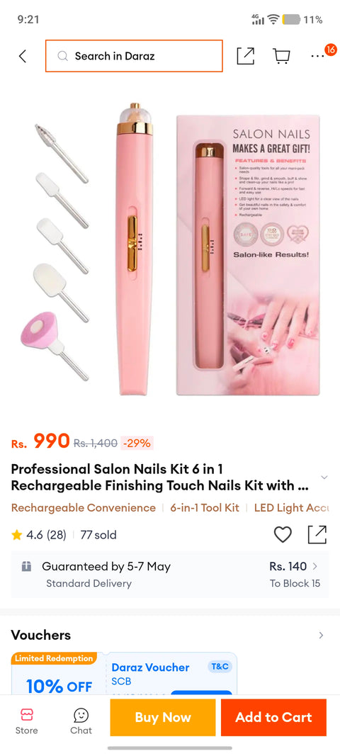 Salon nail kit 6 in 1