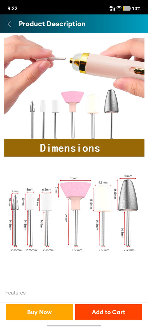 Salon nail kit 6 in 1